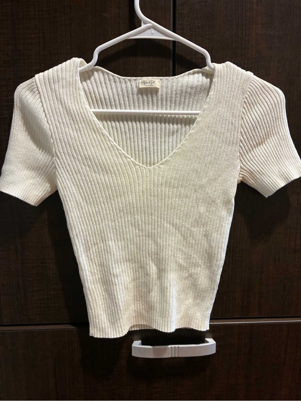 John Galt Ribbed Crop Sweater Size Small - Picture 4 of 9